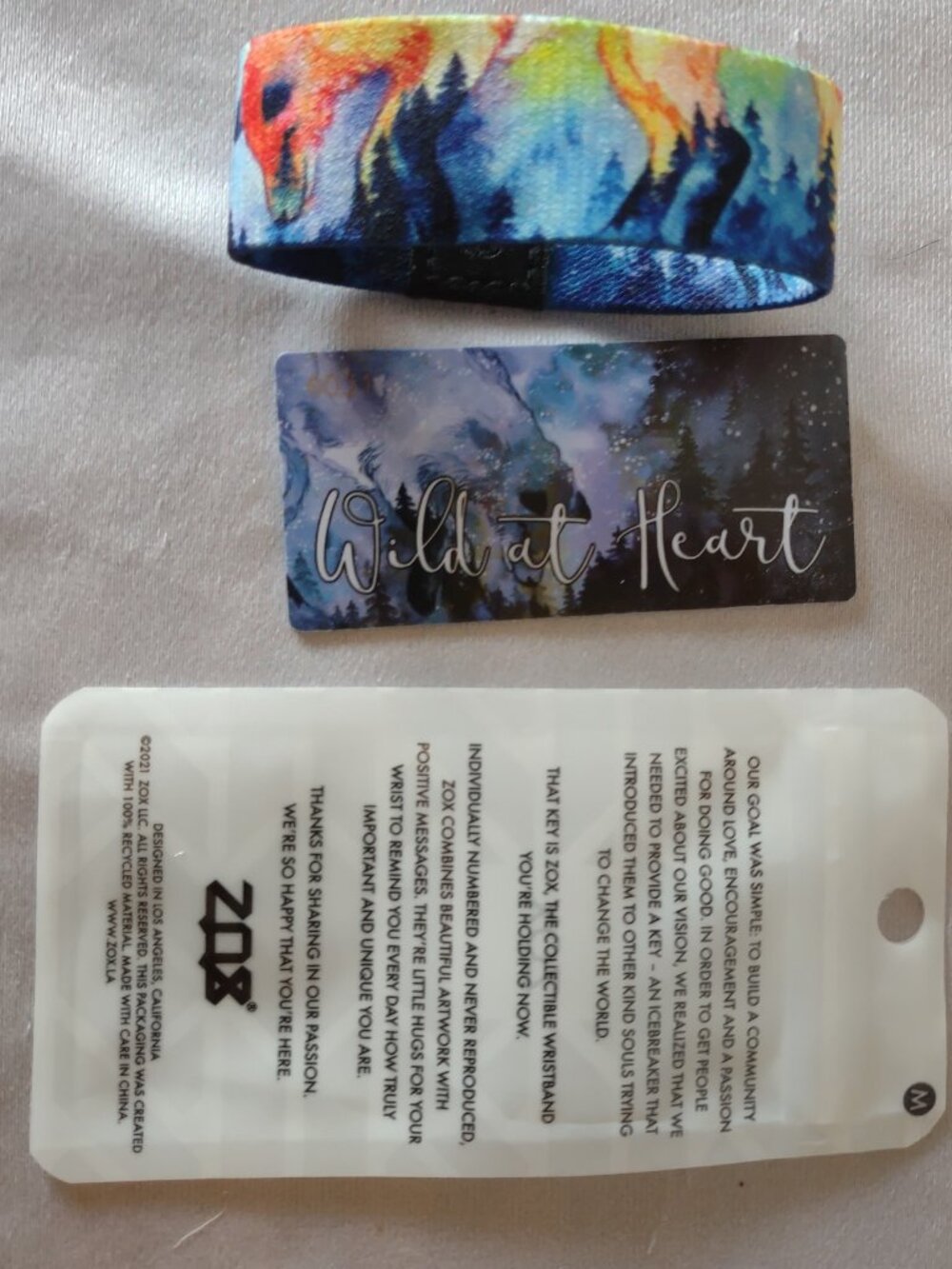 Zox Medium Wide Band Bracelet Wild At Heart Inspirational Flame